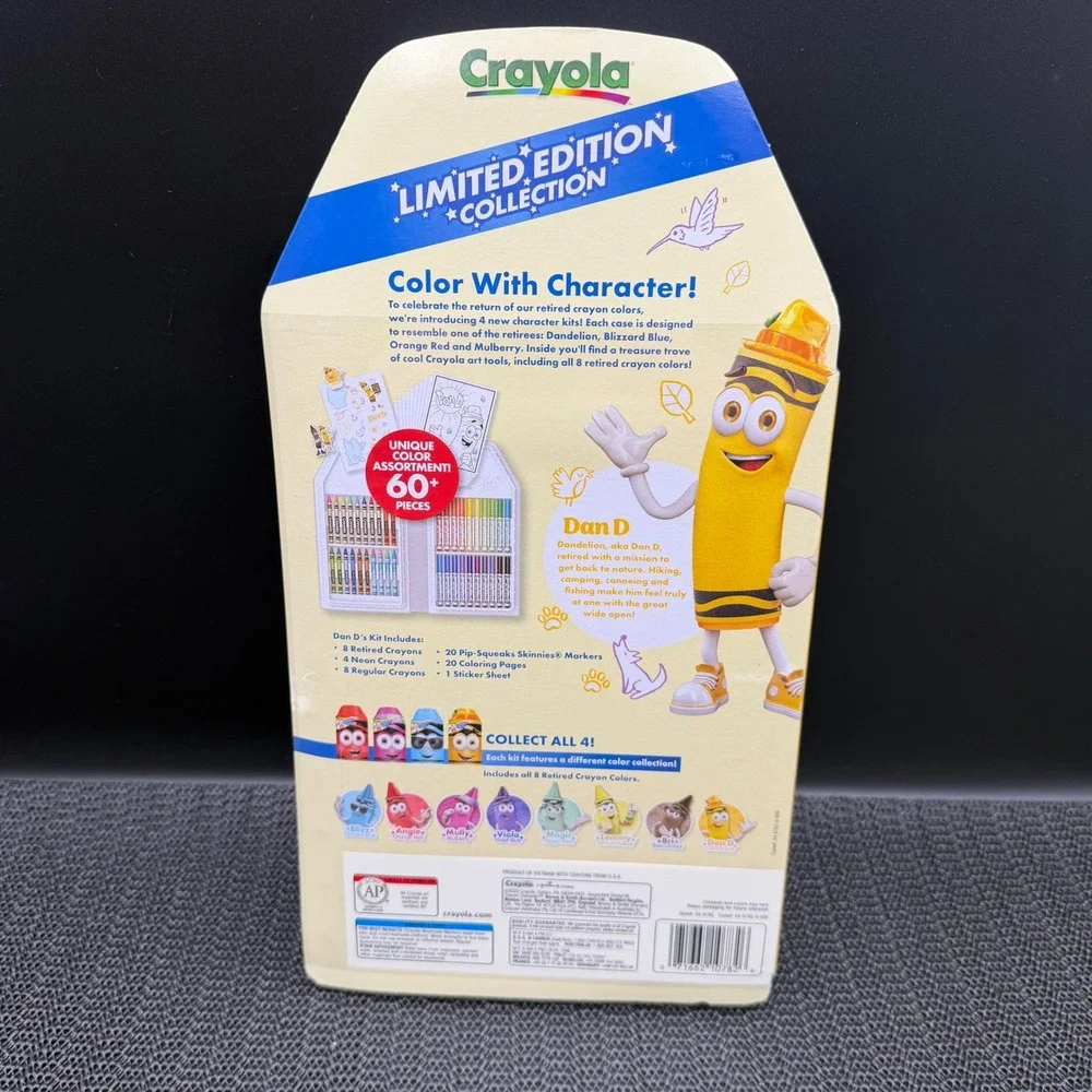 Crayola Limited Edition Dan D Dandelion Art Set 60+ Pcs Retired Colors 04-0782